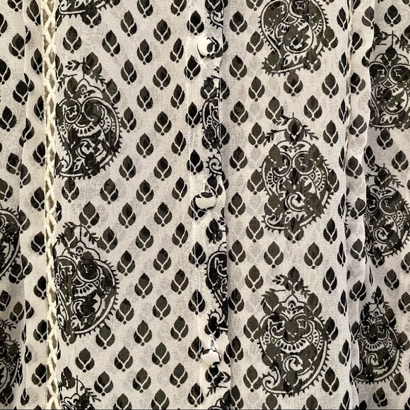 ASOS Sheer Black & White Blouse Women’s 14 - Picture 3 of 3